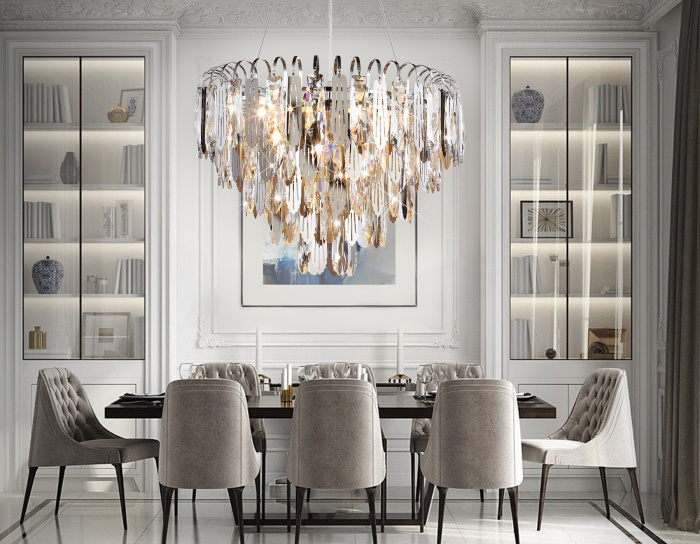 Подвесная люстра с хрусталем Ambrella light TR5255