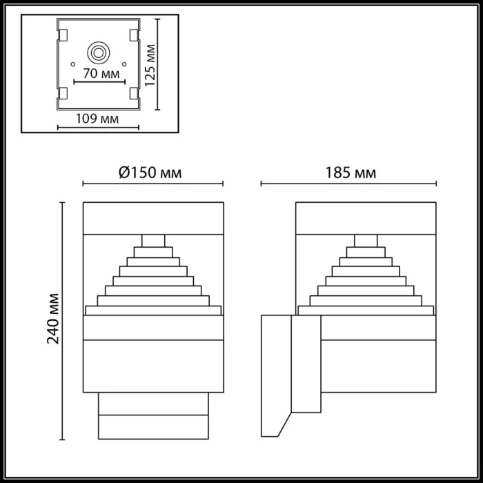 Уличный фасадный светильник ODEON LIGHT NATURE 7140/20WL