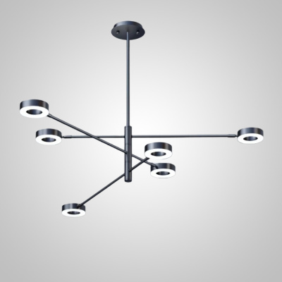 Подвесная люстра ATISSA S 6 D115 Black ImperiumLoft (1)