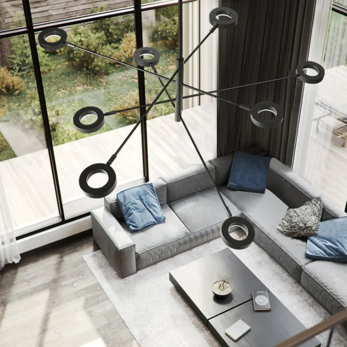 Подвесная люстра ATISSA S 6 D115 Black ImperiumLoft (1)