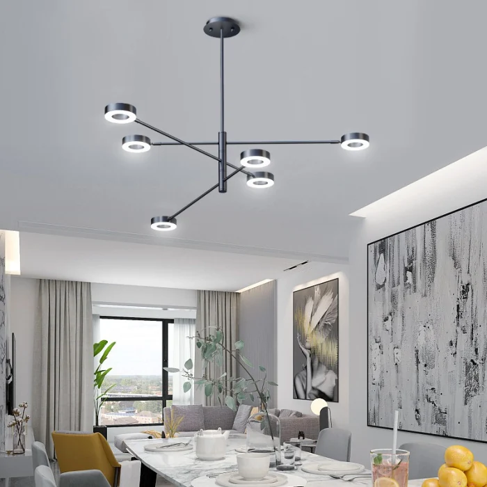 Подвесная люстра ATISSA S 6 D115 Black ImperiumLoft (1)