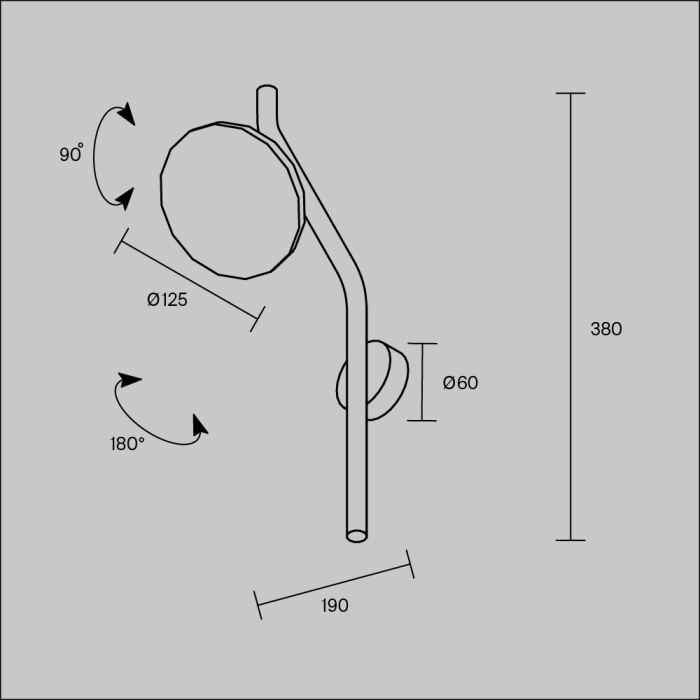Настенный светильник Maytoni Vita MOD451WL-L8B3K