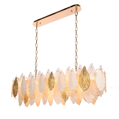 Люстра Cloyd SENEGAL-A C14 / L105 см - с золотыми листьями - золото (арт.11178)