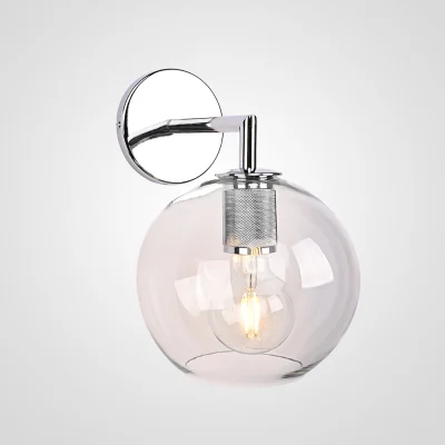 Бра RH Utilitaire Globe Shade Single Sconce Silver ImperiumLoft