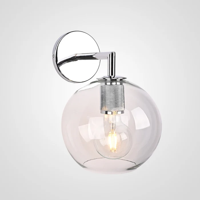 Бра RH Utilitaire Globe Shade Single Sconce Silver ImperiumLoft