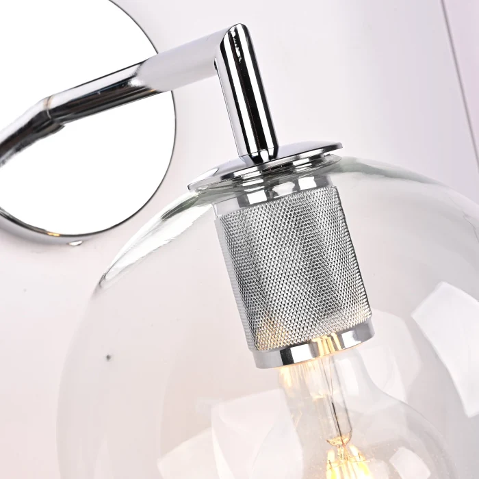 Бра RH Utilitaire Globe Shade Single Sconce Silver ImperiumLoft