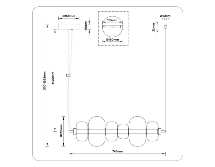 Подвесной светодиодный светильник HIGH LIGHT AMBRELLA LIGHT LH11072