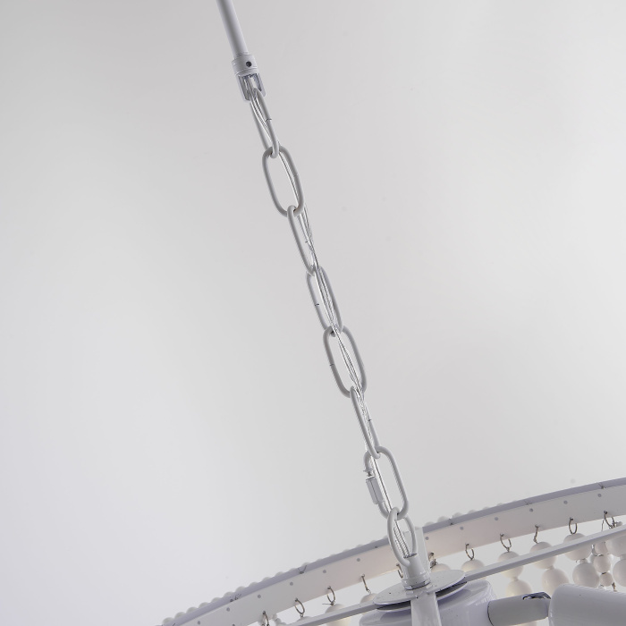 Люстра RH Anselme White Wood Weathered Chandelier ImperiumLoft