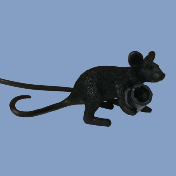 Настольная лампа Mouse Lying черная ImperiumLoft