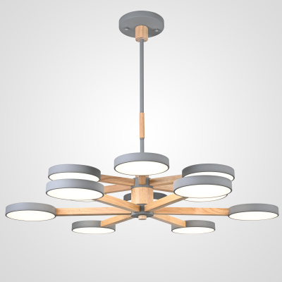 Подвесная люстра TURNA DBL L12 Gray ImperiumLoft