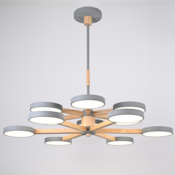 Подвесная люстра TURNA DBL L12 Gray ImperiumLoft