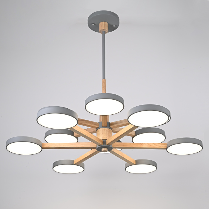 Подвесная люстра TURNA DBL L12 Gray ImperiumLoft