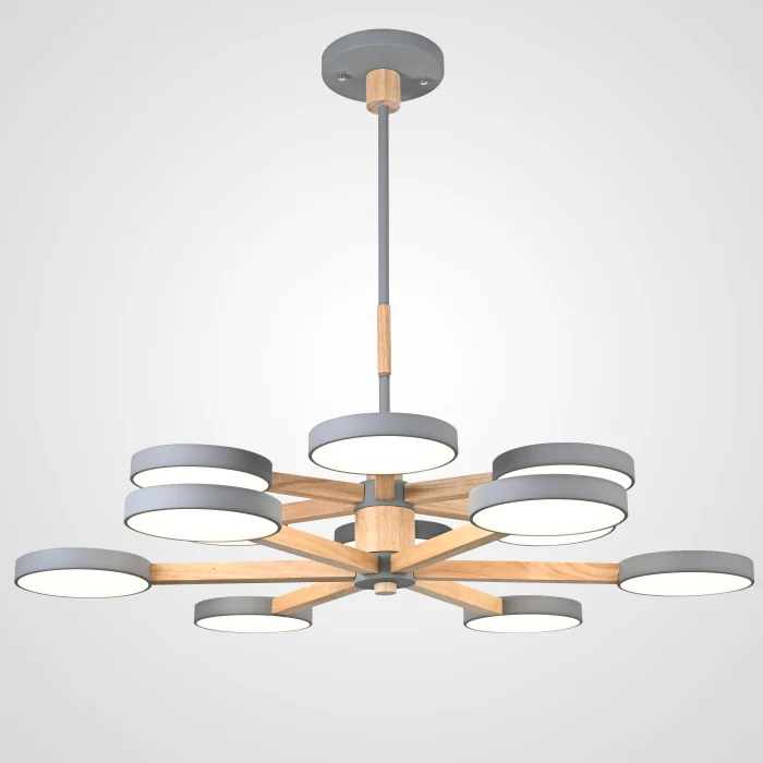 Подвесная люстра TURNA DBL L12 Gray ImperiumLoft