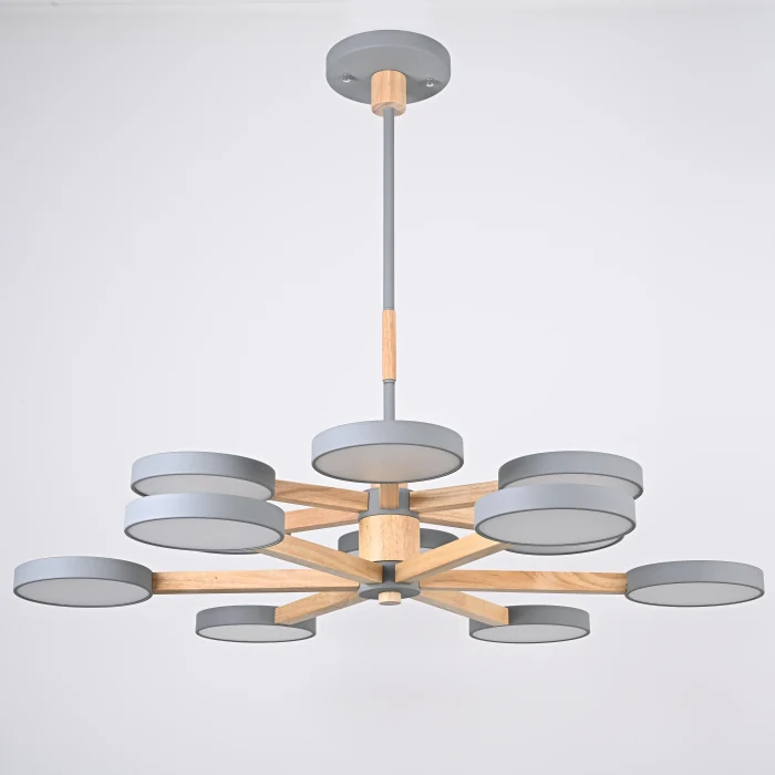 Подвесная люстра TURNA DBL L12 Gray ImperiumLoft