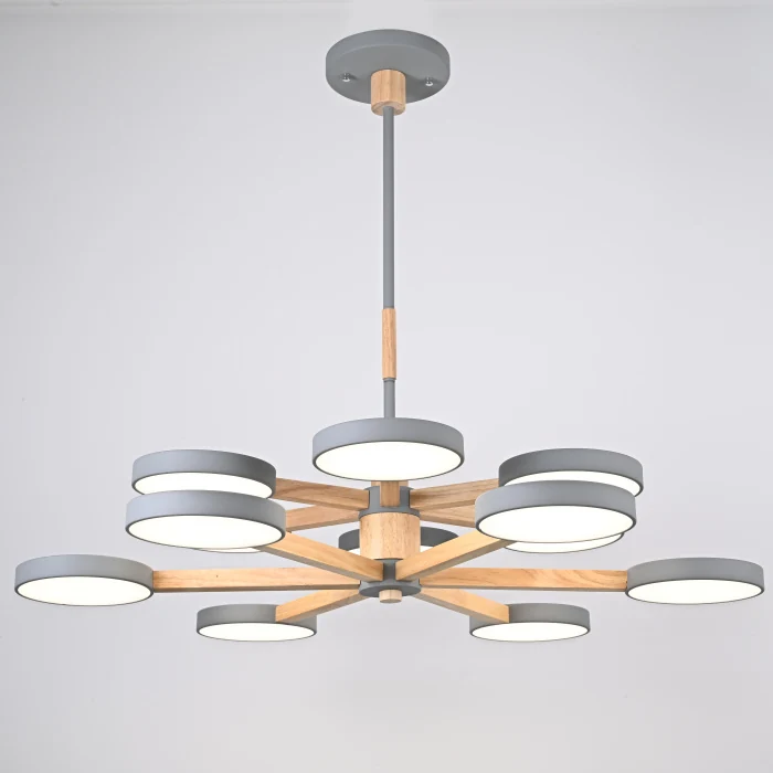 Подвесная люстра TURNA DBL L12 Gray ImperiumLoft