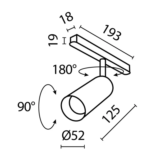 Трековый светильник Maytoni Focus LED TR032-2-12W3K-M-B