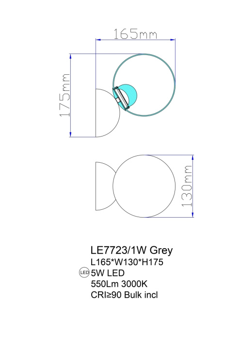 Настенный светильник Leon Molecule LE7723/1W Chrome