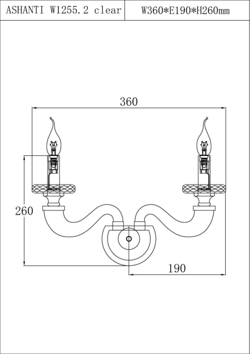 Бра Lucia Tucci ASHANTI W1255.2 clear