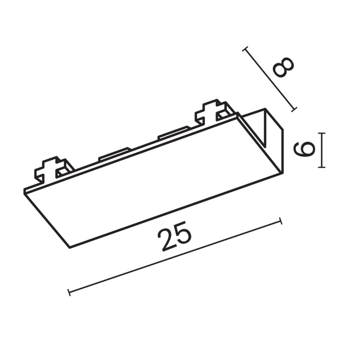 Комплект заглушек Radity 2 штуки, черный Maytoni TRA084EC-112B