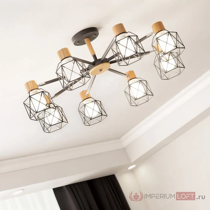 Люстра на штанге CORF B3 Champagne 8 lamps ImperiumLoft 189489-26