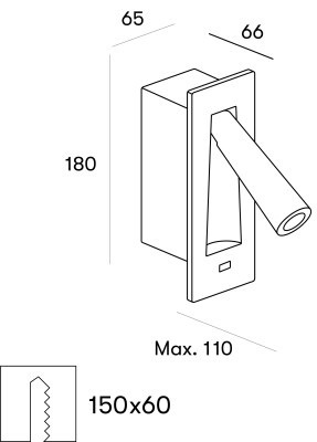 Настенный светильник Leds C4 05-8507-81-81