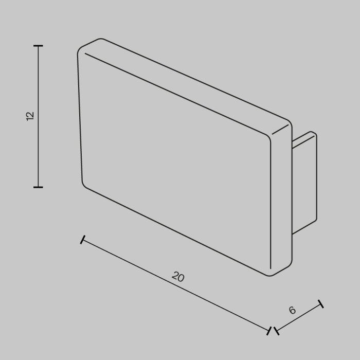 Заглушка для накладного/встраиваемого шинопровода, 2 шт. Maytoni TRA172EC-11B
