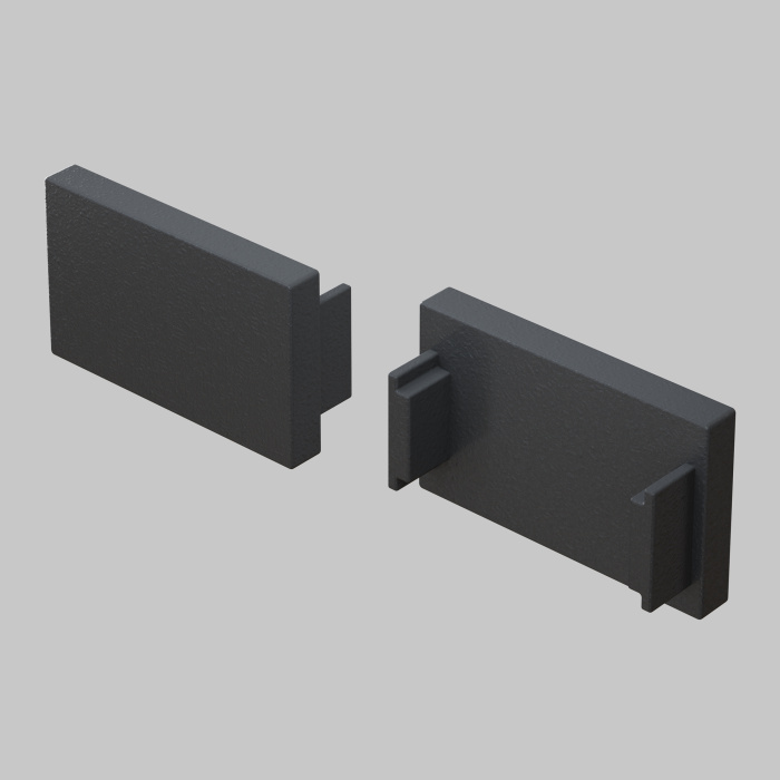 Заглушка для накладного/встраиваемого шинопровода, 2 шт. Maytoni TRA172EC-11B