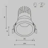 Встраиваемый светильник Maytoni Dip DL118-15W-4K-B
