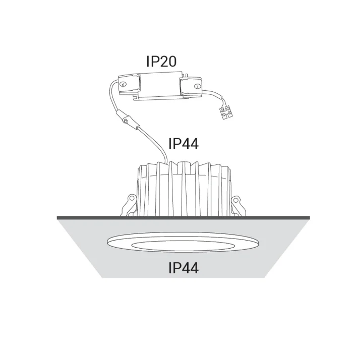 Встраиваемый светильник Nowodvorski Kea Led White/Chrome 8773