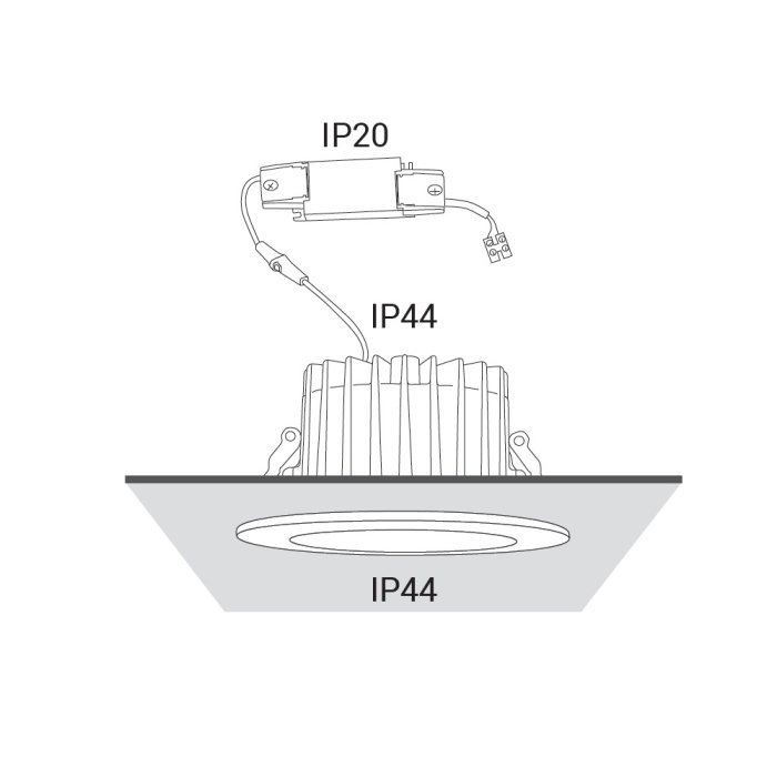 Встраиваемый светильник Nowodvorski Kea Led White/Chrome 8773
