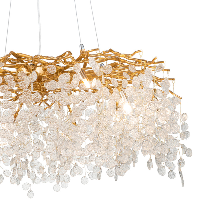 Подвесная люстра Delight Collection Shiro-noda FTB006R-100 brass/clear
