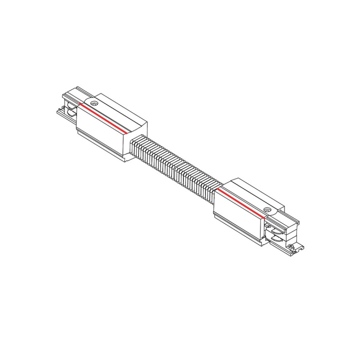 Коннектор для трехфазной трековой системы прямой гибкий Nowodvorski Ctls Power Black 8700