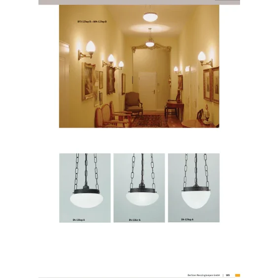 Подвесной светильник Berliner Messinglampen D4-126crA