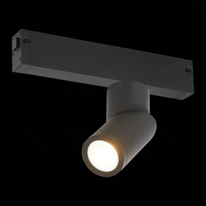 Светильник трековый Черный GU10 1*50W IP20 D60xH190 180-240V Без ламп ST506.402.01