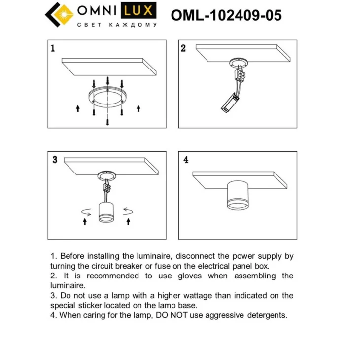 Светильник накладной Omnilux Capurso OML-102409-05