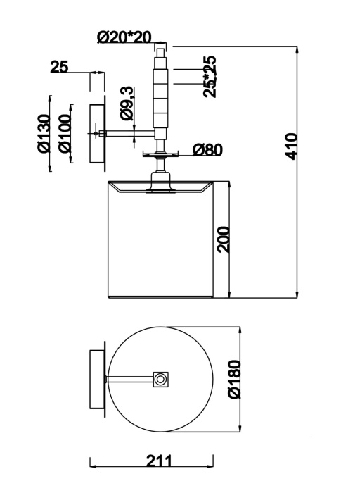 Бра Maytoni Torony MOD066WL-01CH