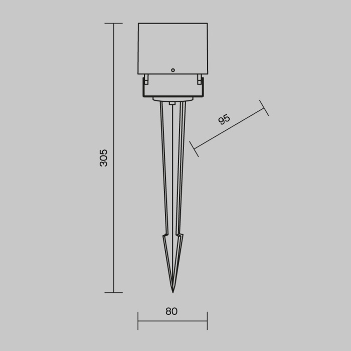 Грунтовый светильник Maytoni Ares O309FL-L8B3K