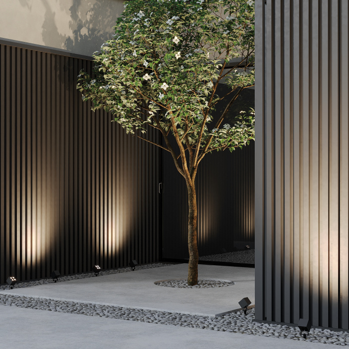 Грунтовый светильник Maytoni Ares O309FL-L8B3K