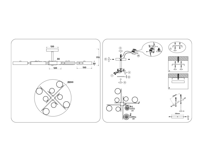 Потолочный светодиодный светильник Ambrella Light FL516338