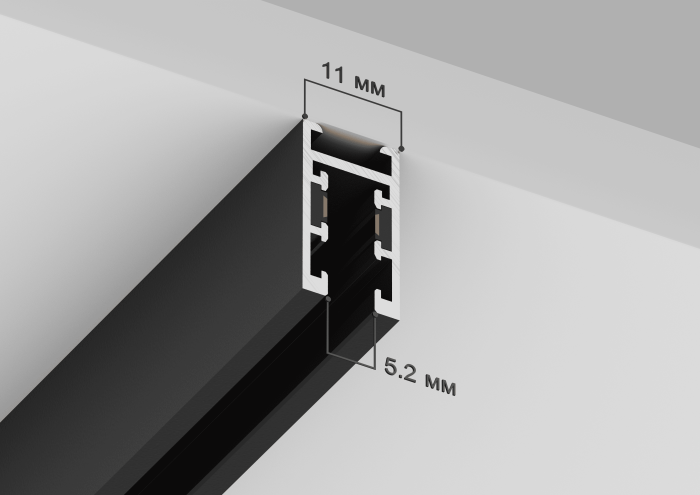 Шинопровод магнитный накладной Crystal Lux CLT 0.116 01 L2000 BL