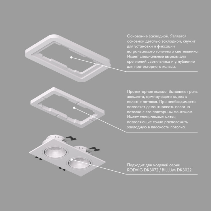 База встраиваемая Denkirs SCB DK3022-72-SCB