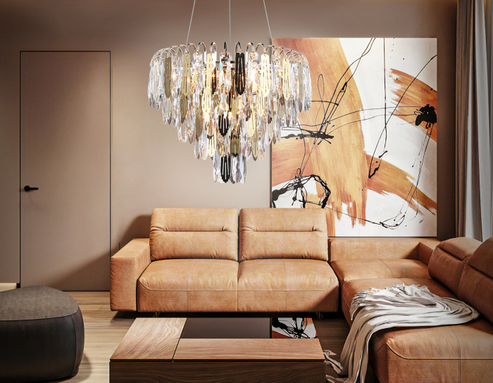 Подвесная люстра с хрусталем Ambrella light TR5256