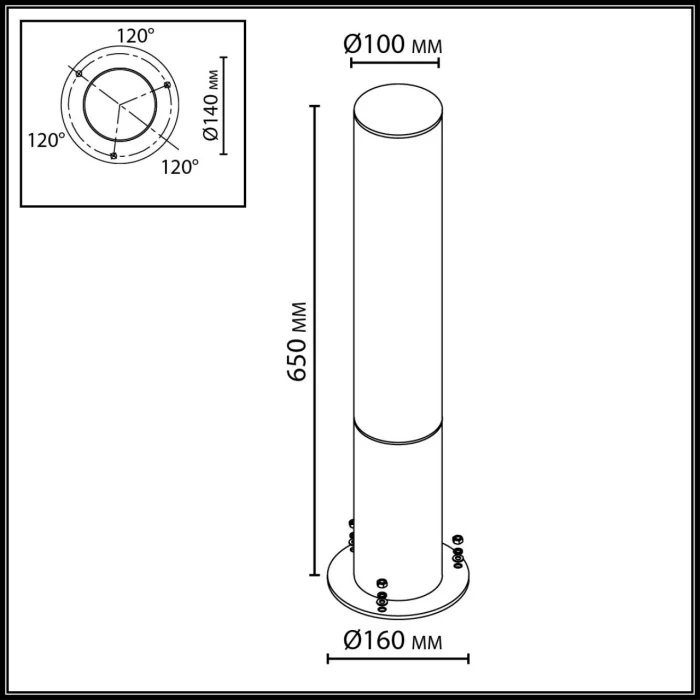 Ландшафтный светильник Odeon Light Cortena 7180/18GL