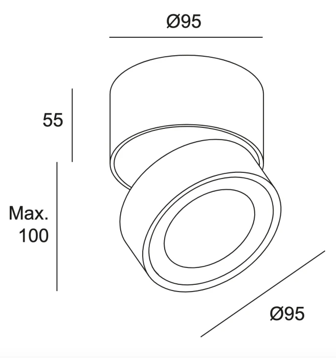 Спот накладной Leds C4 Kiva Surface 15-8038-60-DS