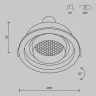 Встраиваемый светильник Maytoni Technical Downlight Atom DL113-GU10-01-RD-B