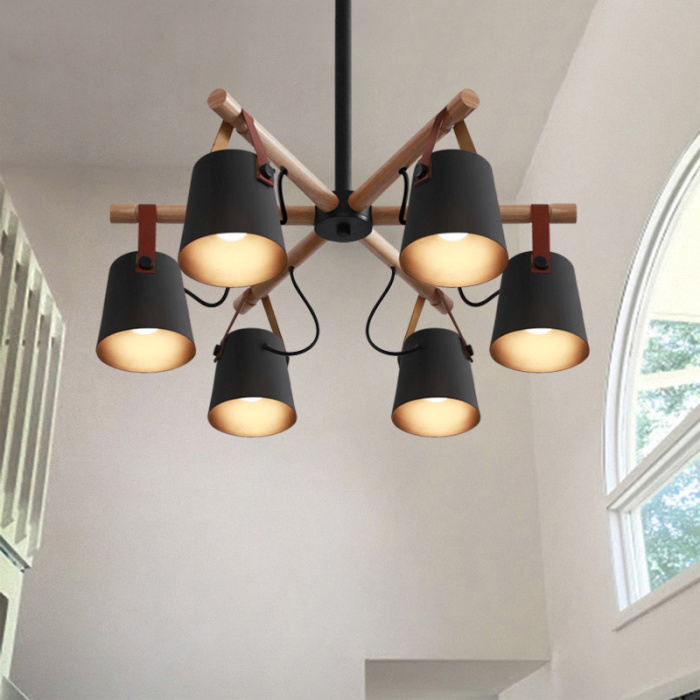 Люстра потолочная на штанге NATURA C4 black ImperiumLoft