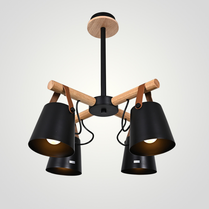 Люстра потолочная на штанге NATURA C4 black ImperiumLoft