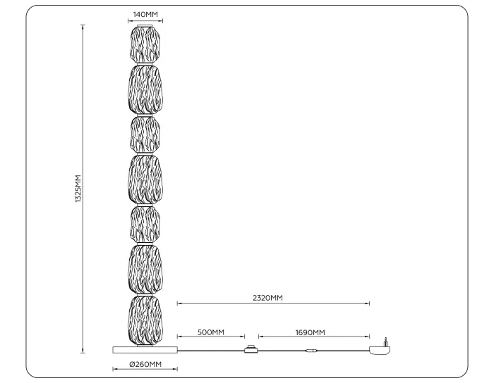 Торшер HIGH LIGHT AMBRELLA LIGHT LH30112