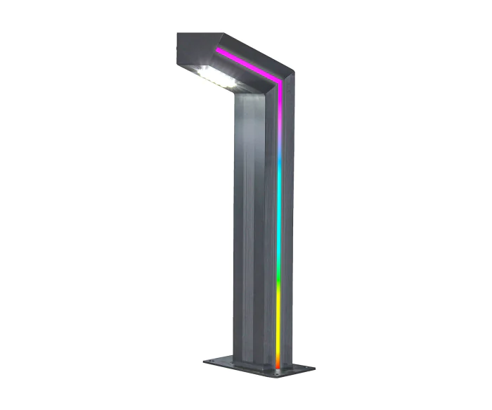Светильник уличный Такоми серый 220V w15*7,5 h80 Led 10W (4000K) c пультом ДУ, Декоративная подсветка RGB. Kink Light 09207-F(220V),16(RGB)