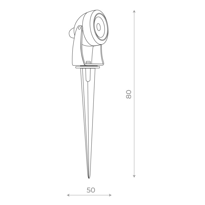 Светильник уличный наземный ST-Luce SL098.405.01 Черный/Прозрачный LED 1*8W